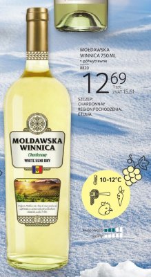 Wino Moldawska Winnica Chardonnay 750 ML promocja w Selgros