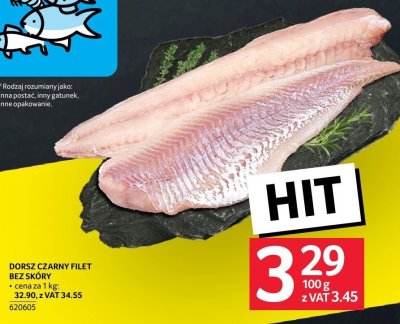 Dorsz czarny filet bez skóry promocja w Selgros