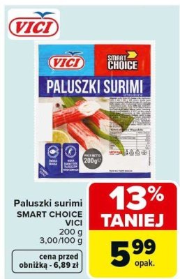 Paluszki surimi SMART CHOICE VICI promocja w Carrefour