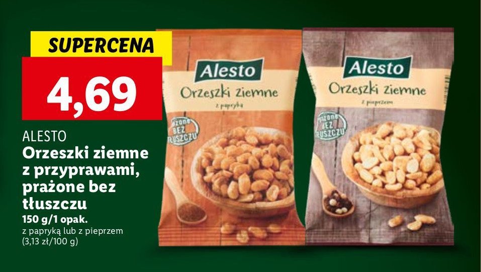 Orzeszki ziemne z papryką Alesto promocja