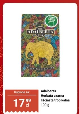 Herbata Adalbert's czarna liściasta tropikalna promocja w Biedronka