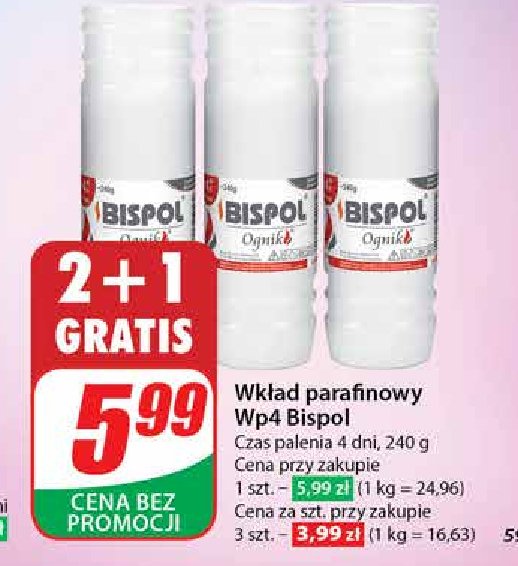 Wkład ognik wp4 Bispol promocja