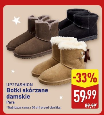 Botki skórzane damskie UP2FASHION  promocja w Aldi