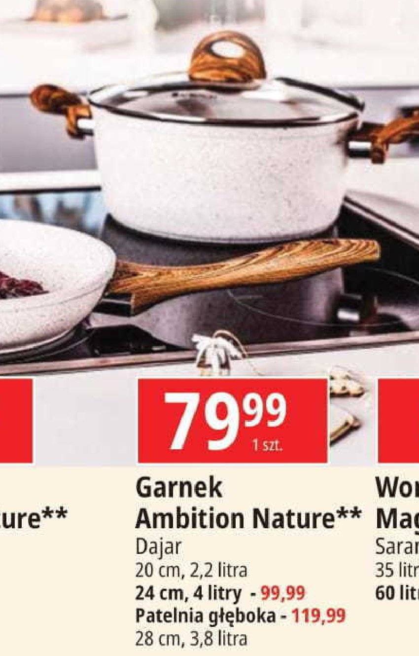 Garnek z pokryw膮 nature 20 cm Ambition promocja