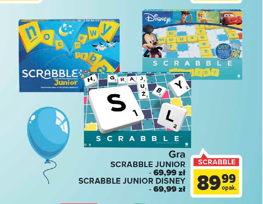 Scrabble junior disney Mattel promocje