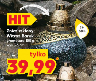 Znicz szklany witra偶 barok 100 g Aga kalisz promocja