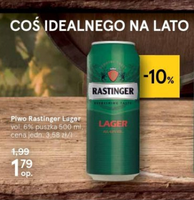 Piwo Rastinger lager promocja