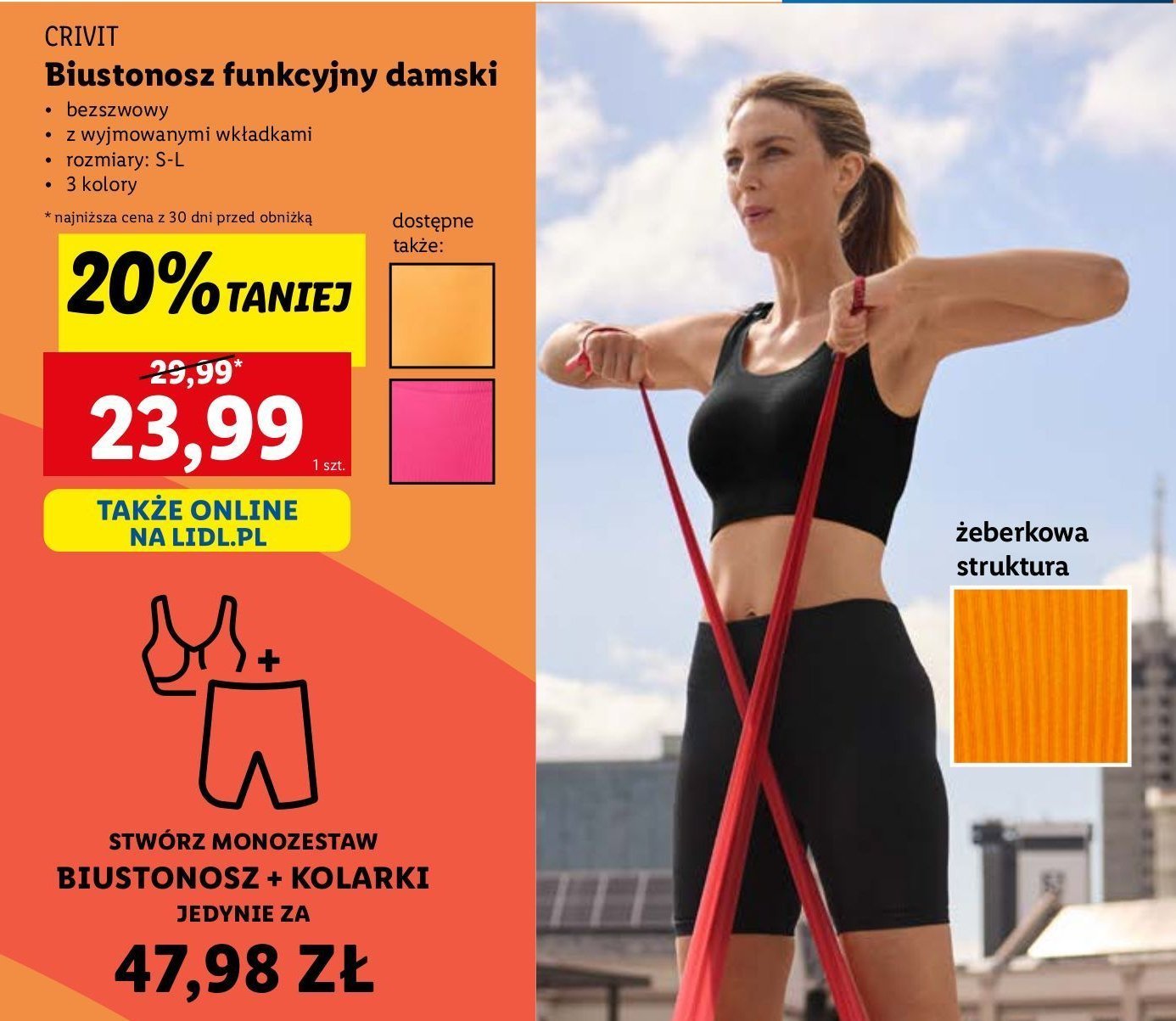 Biustonosz sportowy rozm. s-l Crivit promocja
