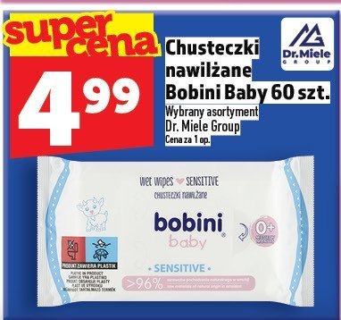 Chusteczki nawilżane Bobini Baby 60 szt. promocja w TOPAZ