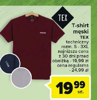 T-shirt męski techniczny s-3xl Tex promocja