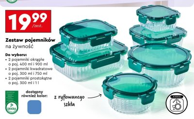 Zestaw pojemników na żywność SMUKEE - 2 pojemniki okrągłe o poj. 400 ml i 900 ml promocja w Biedronka