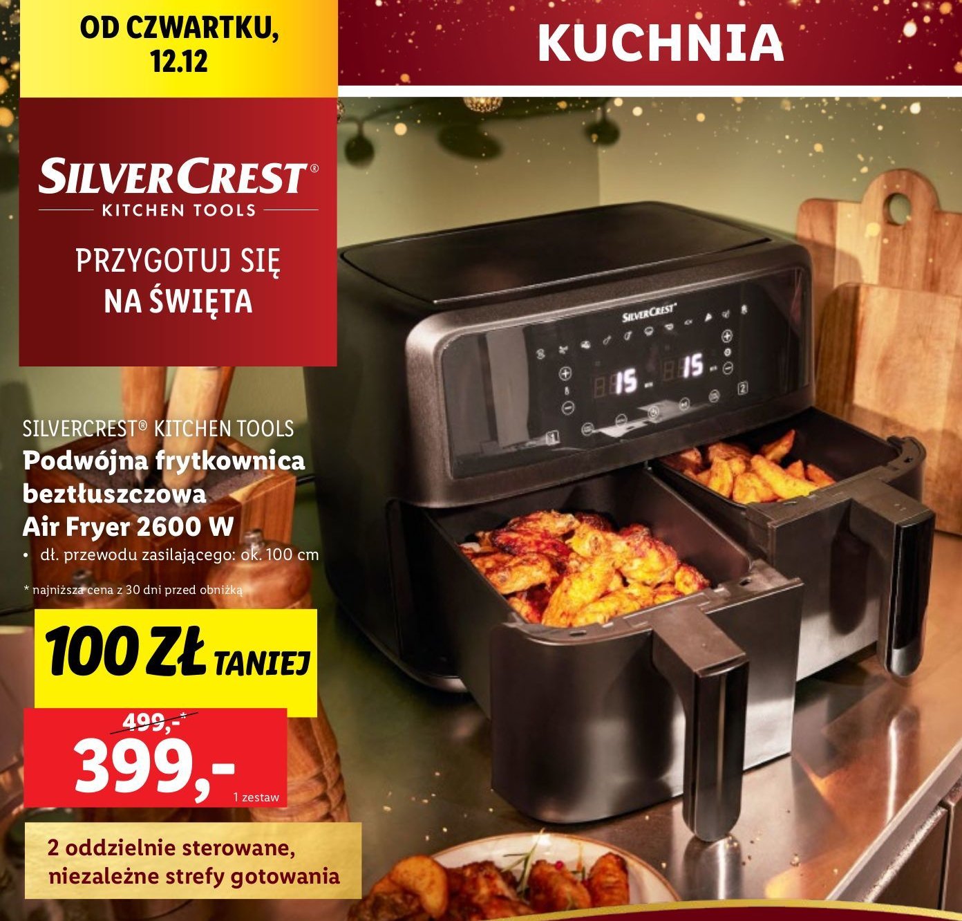 Frytkownica podwójna 2600w Silvercrest promocja