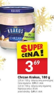 Chrzan Krakus, 180 g promocja w Twój Market