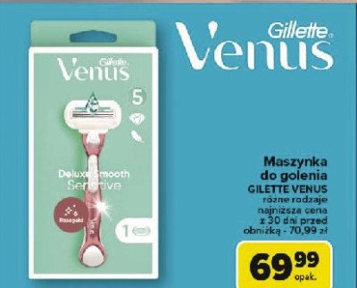 Maszynka do golenia deluxe smooth sensitive rosegold Gillette venus smooth promocja