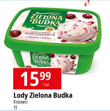 Lody śmietankowe z sosem wiśniowym Zielona budka promocja