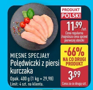 Polędwiczki z piersi kurczaka promocja w Aldi