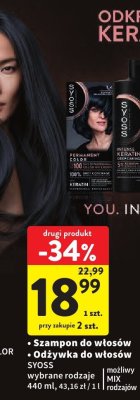 Szampon do włosów SYOSS wybrane rodzaje 440 ml, Odżywka do włosów SYOSS wybrane rodzaje 440 ml promocja w Intermarche