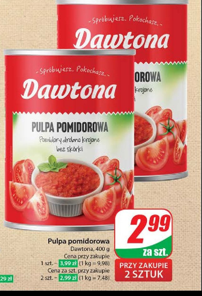 Pulpa pomidorowa Dawtona promocja