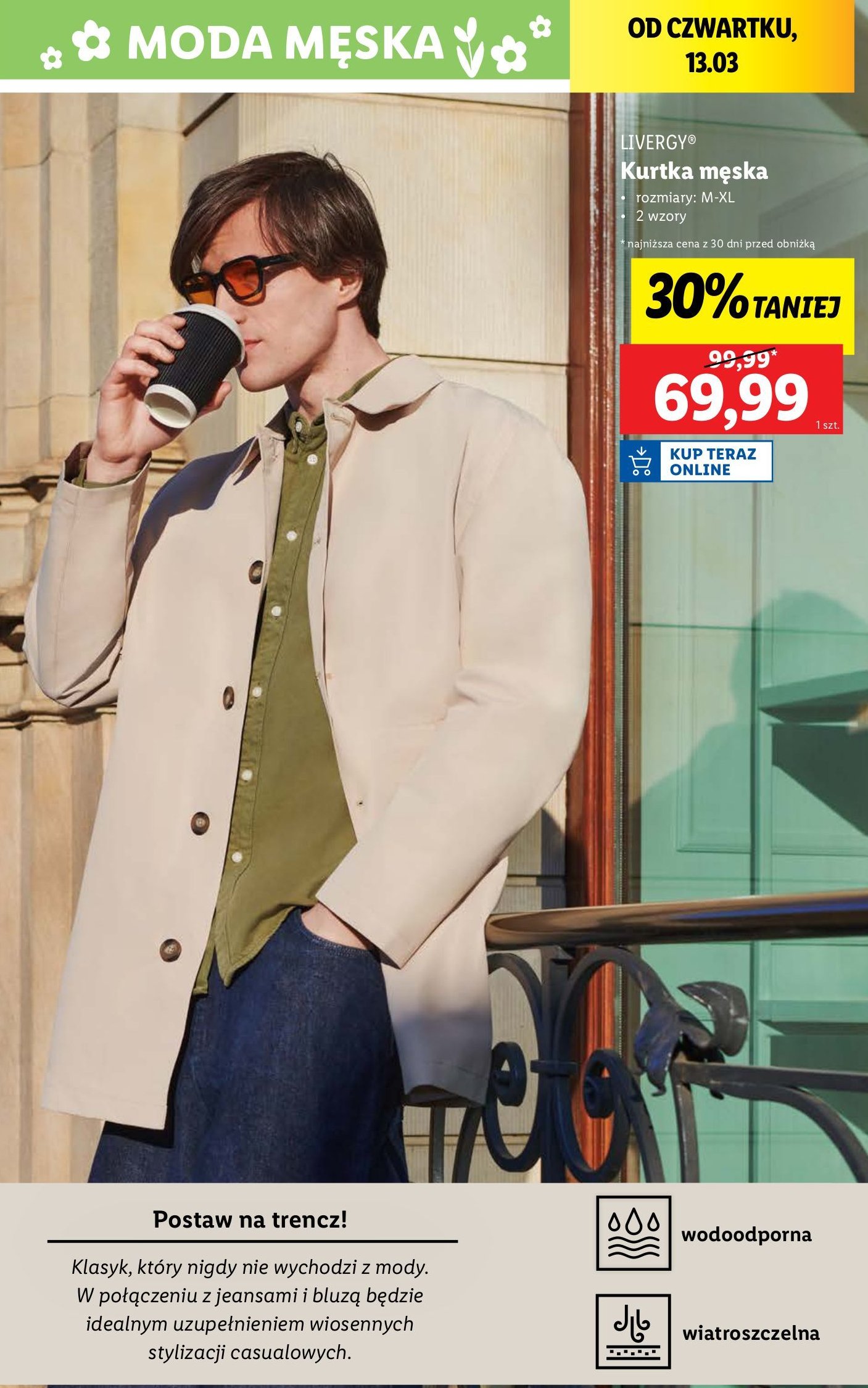 Kurtka m臋ska lekka m-xl Livergy promocja