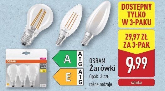 Żarówka led 4.9w świeczka Osram promocja w Aldi