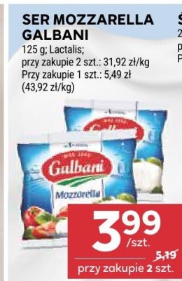 Ser Mozzarella Galbani promocja w Stokrotka