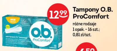 Tampony normal silk touch O.b. procomfort promocja