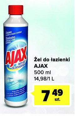 Żel do czyszczenia łazienki Ajax bathroom Ajax . promocja