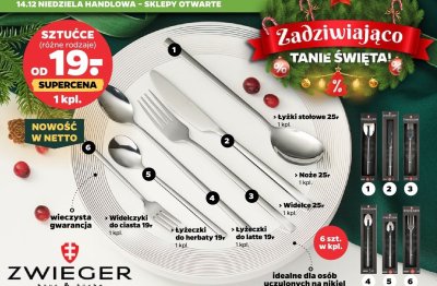 Sztućce Zwieger (różne rodzaje) promocja w Netto