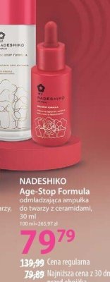 Ampułka NADESHIKO Age-Stop Formula odżywiająco-odmładzająca ampułka do twarzy z ceramidami promocja w Hebe