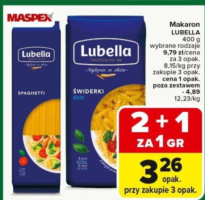 Makaron Lubella promocja w Carrefour