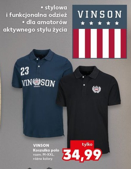 Koszulka polo m-xxl VINSON promocja w Kaufland