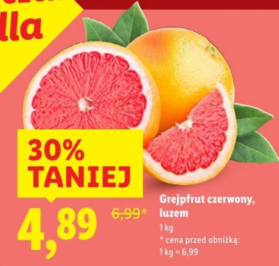 Grejpfrut czerwony luzem Lidl promocja w Lidl