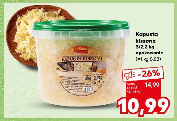 Kapusta kiszona Artman promocja w Kaufland