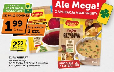Zupa Winiary wybrane rodzaje promocja w Groszek