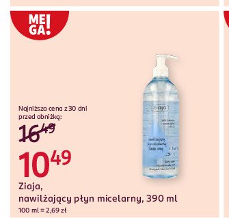 Płyn micelarny nawilżający Ziaja promocja w Rossmann