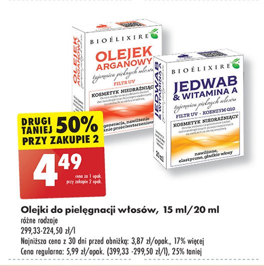 Jedwab z witaminą a Bioelixire promocja