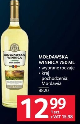 Wino Mołdawska Winnica 750 ml promocja w Selgros