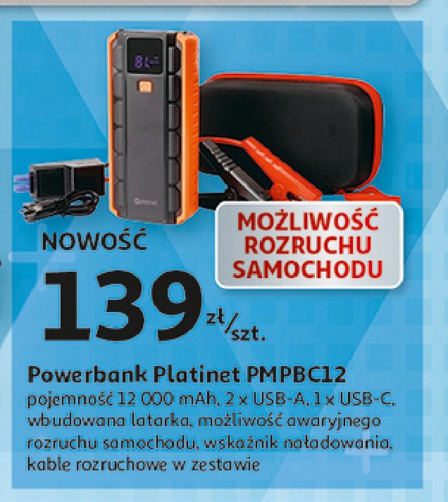 Powerbank pmpbc12 Platinet promocja w Auchan