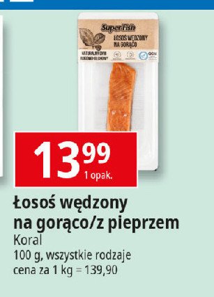 Łosoś wędzony na gorąco w dymie bukowo-olchowym z pieprzem Superfish promocja