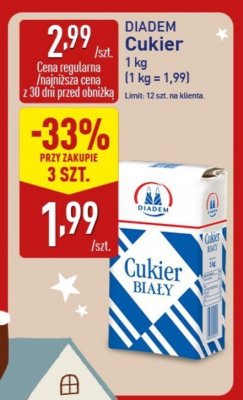 Cukier biały DIADEM promocja w Aldi