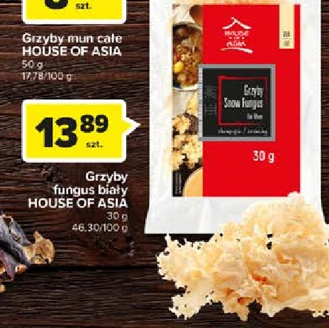 Grzyby snow fungus House of asia promocja
