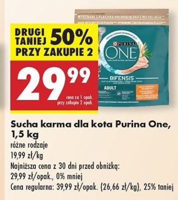 Karma dla kota adult kurczak i pe艂ne ziarna Purina one promocja