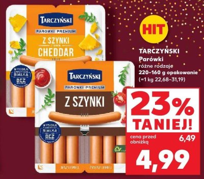 Parówki premium z szynki Tarczyński promocja w Kaufland