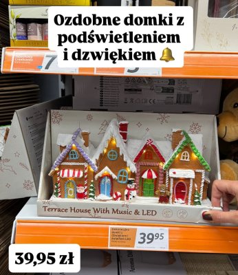 Dekoracyjne domki z podświetleniem i dźwiękiem LED  promocja w Action