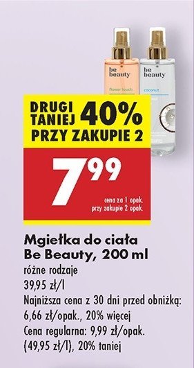 Mgiełka do ciała coconut Be beauty Be beauty care promocja w Biedronka