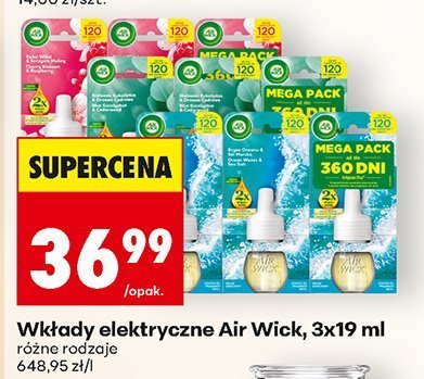 Wkłady elektryczne Air Wick, 3x19 ml promocja w Biedronka