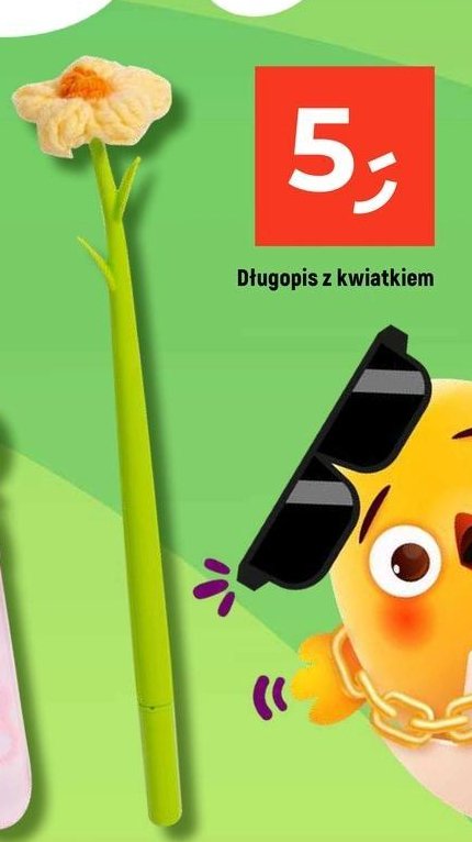 Długopis z kwiatkiem promocja w Dealz