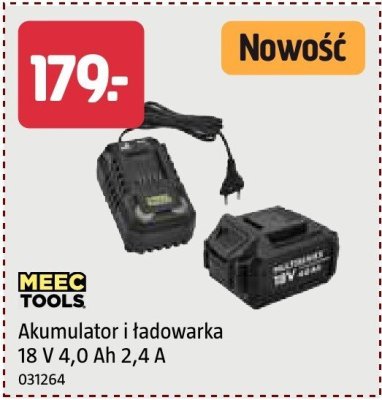 Akumulator i ładowarka MEEC TOOLS 18 V 4,0 Ah 2,4 A promocja w Jula
