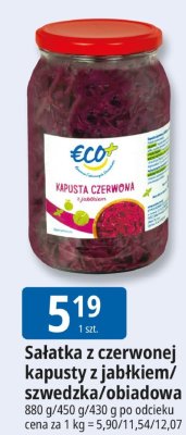 Sałatka z czerwonej kapusty z jabłkiem/szwedzka/obiadowa Eco+ promocja w Leclerc