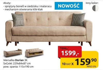 Wersalka Dorian 3K promocja w Black Red White